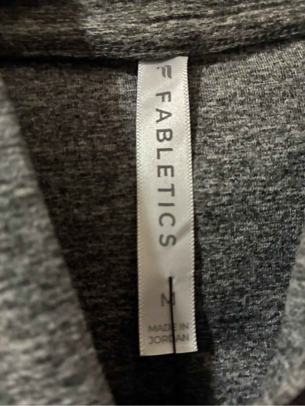 Fabletics Cropped Goodie, Charcoal,Cloud Jersey Hooded Pullover, medium - Picture 4 of 4
